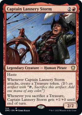 Captain Lannery Storm 120 card from Commander: Dominaria United
