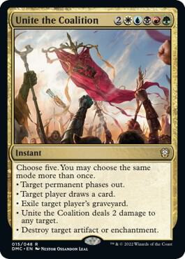 Unite the Coalition 15 card from Commander: Dominaria United