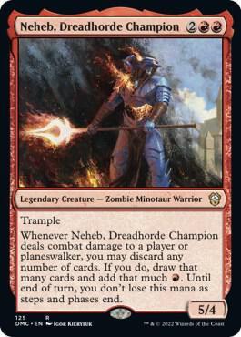 Neheb, Dreadhorde Champion 125 card from Commander: Dominaria United