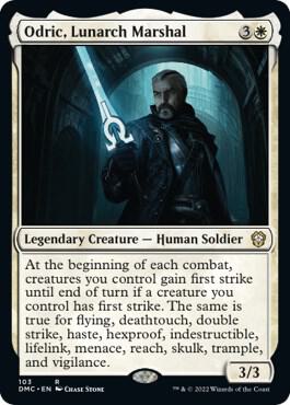 Odric, Lunarch Marshal 103 card from Commander: Dominaria United