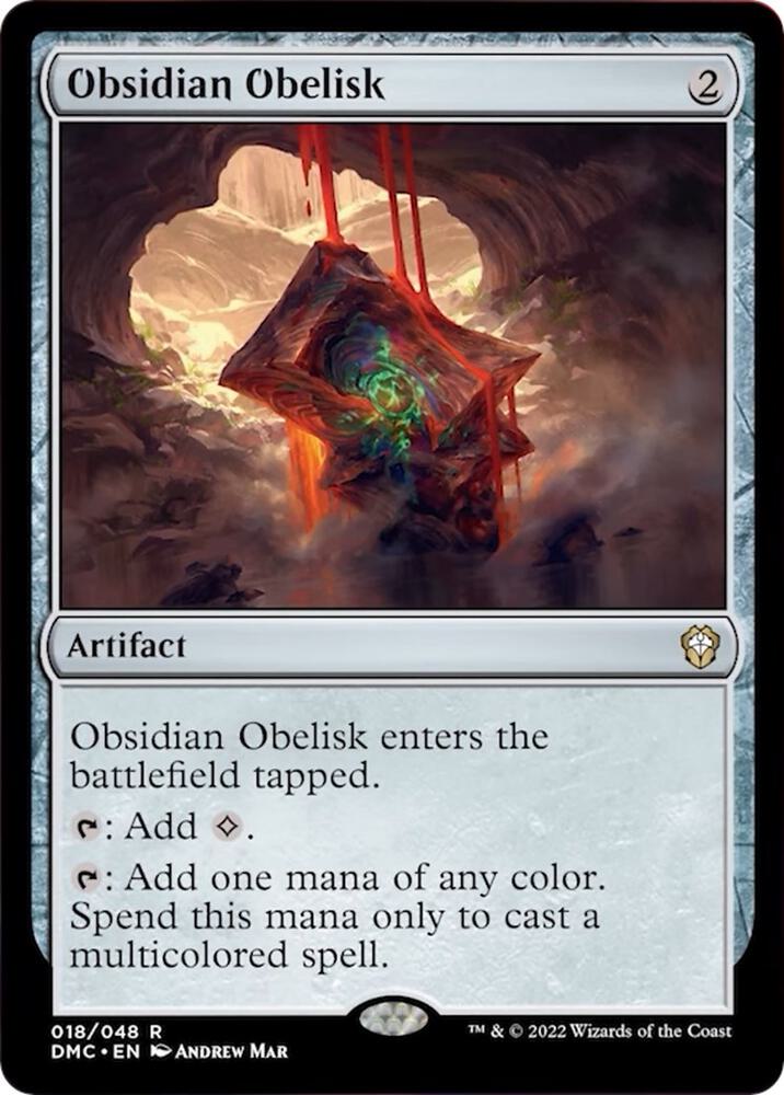 Obsidian Obelisk 18 card from Commander: Dominaria United