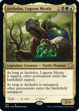 Archelos, Lagoon Mystic 140 card from Commander: Dominaria United