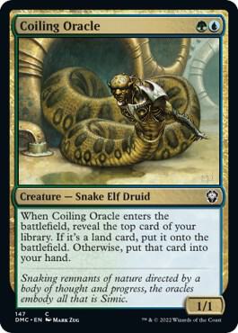 Coiling Oracle 147 card from Commander: Dominaria United