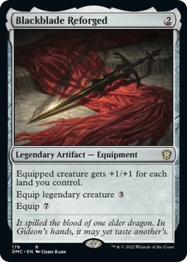 Blackblade Reforged 178 card from Commander: Dominaria United