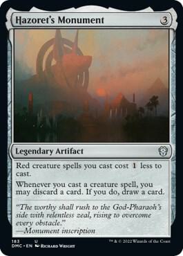 Hazoret's Monument 183 card from Commander: Dominaria United