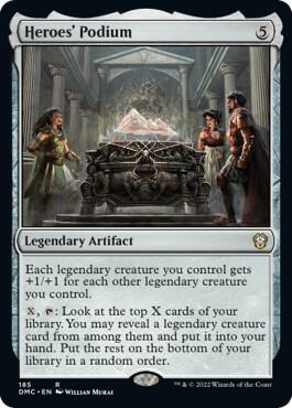 Heroes' Podium 185 card from Commander: Dominaria United