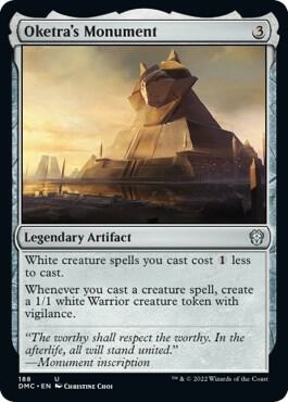 Oketra's Monument 188 card from Commander: Dominaria United