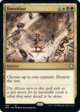 Duneblast 148 card from Commander: Dominaria United