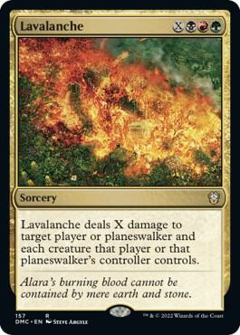 Lavalanche 157 card from Commander: Dominaria United