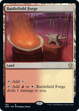 Battlefield Forge 198 card from Commander: Dominaria United