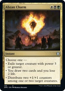 Abzan Charm 138 card from Commander: Dominaria United
