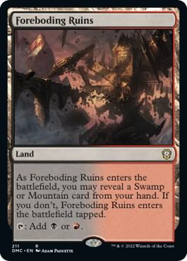 Foreboding Ruins 211 card from Commander: Dominaria United