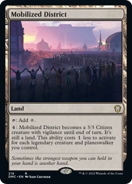Mobilized District 218 card from Commander: Dominaria United