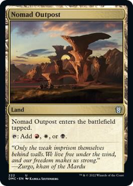 Nomad Outpost 222 card from Commander: Dominaria United