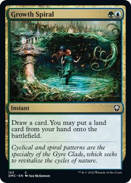 Growth Spiral 153 card from Commander: Dominaria United