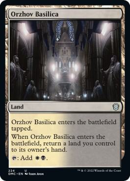 Orzhov Basilica 224 card from Commander: Dominaria United