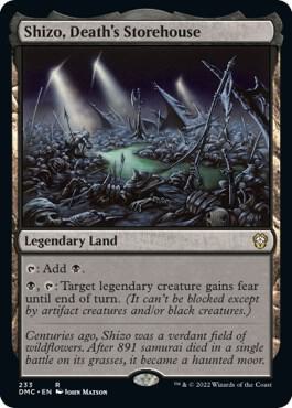 Shizo, Death's Storehouse 233 card from Commander: Dominaria United