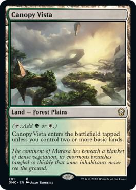 Canopy Vista 201 card from Commander: Dominaria United