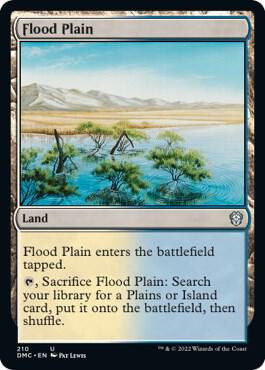 Flood Plain 210 card from Commander: Dominaria United
