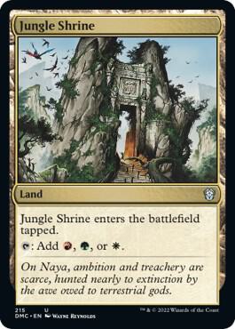 Jungle Shrine 215 card from Commander: Dominaria United