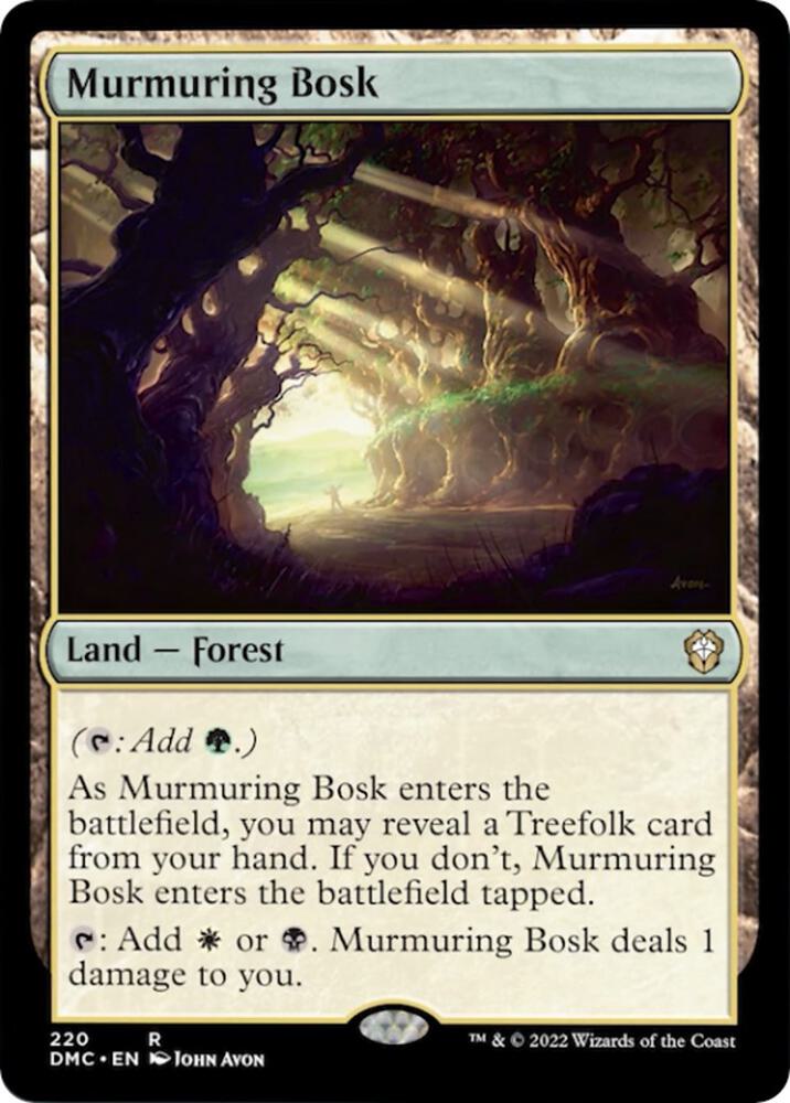 Murmuring Bosk 220 card from Commander: Dominaria United