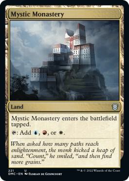 Mystic Monastery 221 card from Commander: Dominaria United