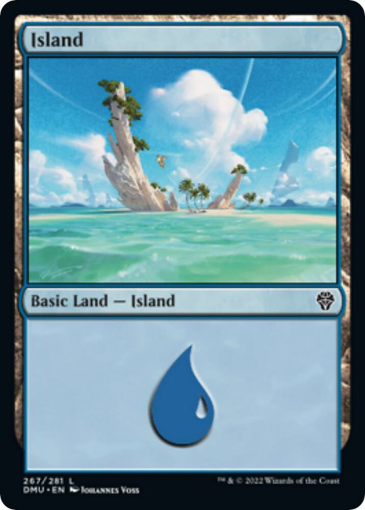 Island 267 card from Dominaria United
