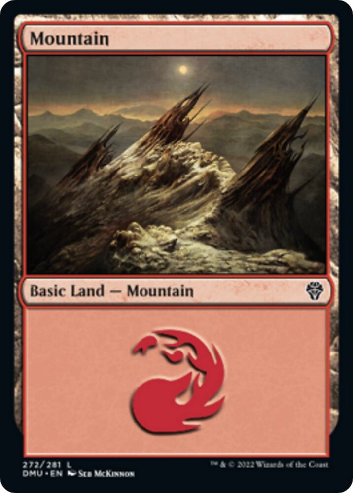 Mountain 272 card from Dominaria United