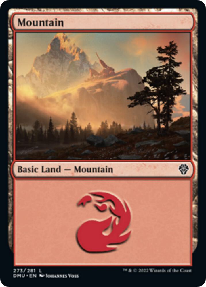 Mountain 273 card from Dominaria United