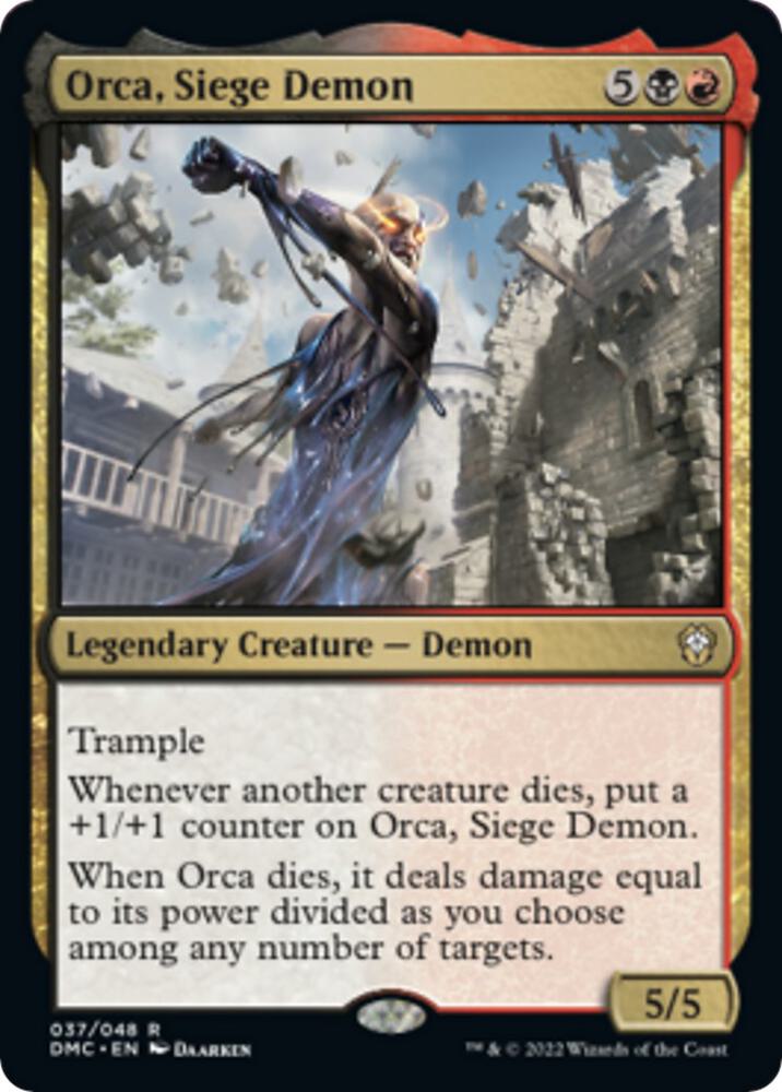 Orca, Siege Demon 37 card from Commander: Dominaria United