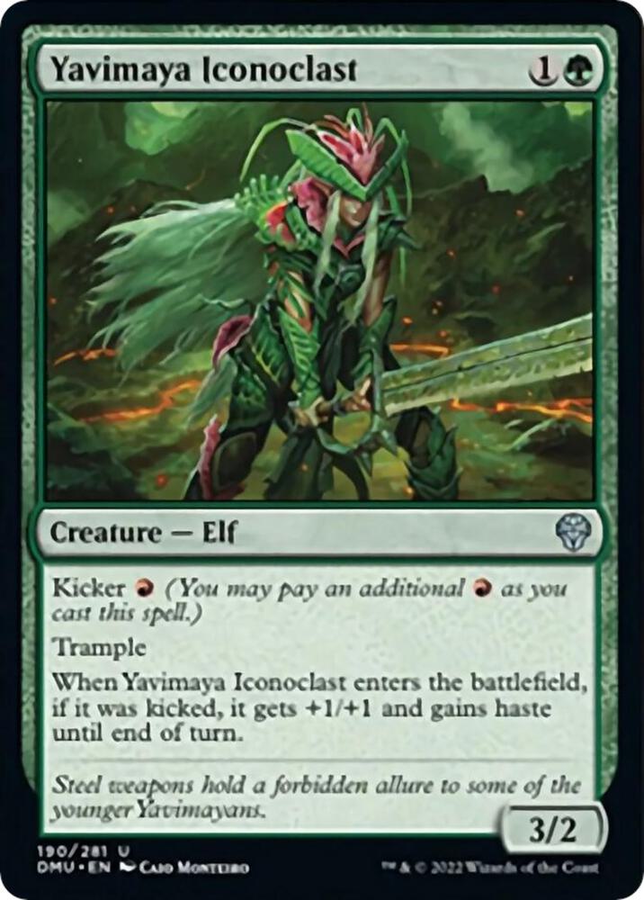 Yavimaya Iconoclast 190 card from Dominaria United