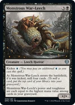 Monstrous War-Leech 98 card from Dominaria United