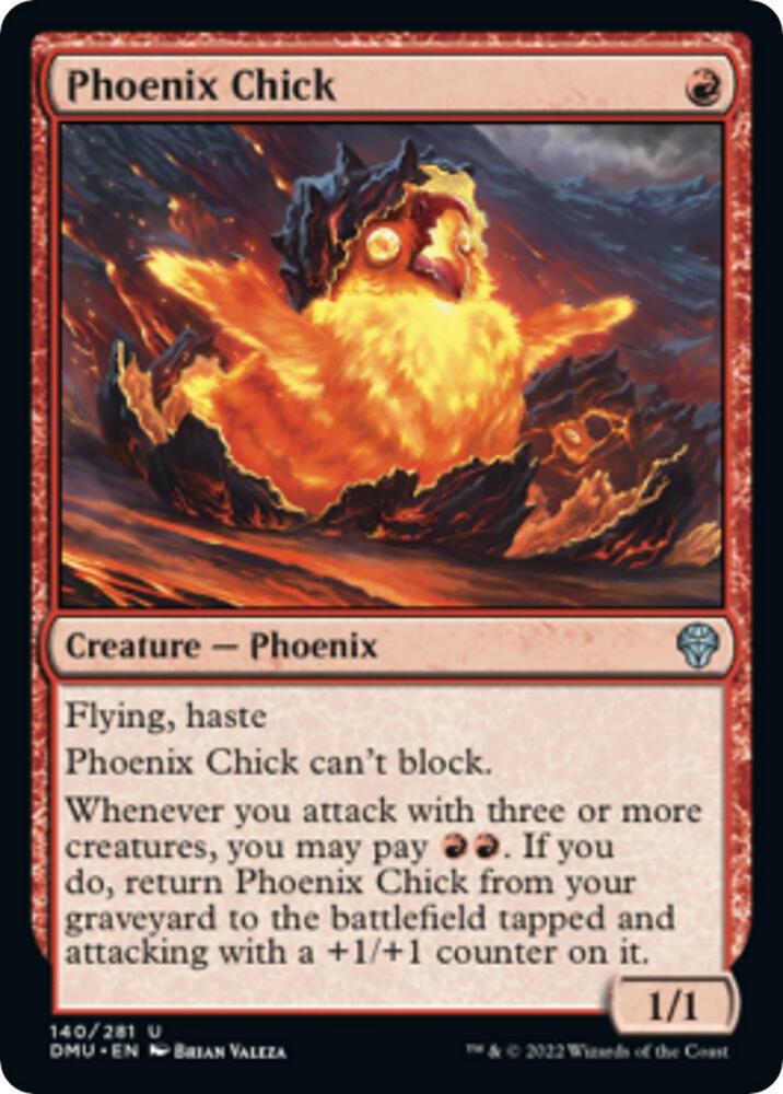 Phoenix Chick 140 card from Dominaria United