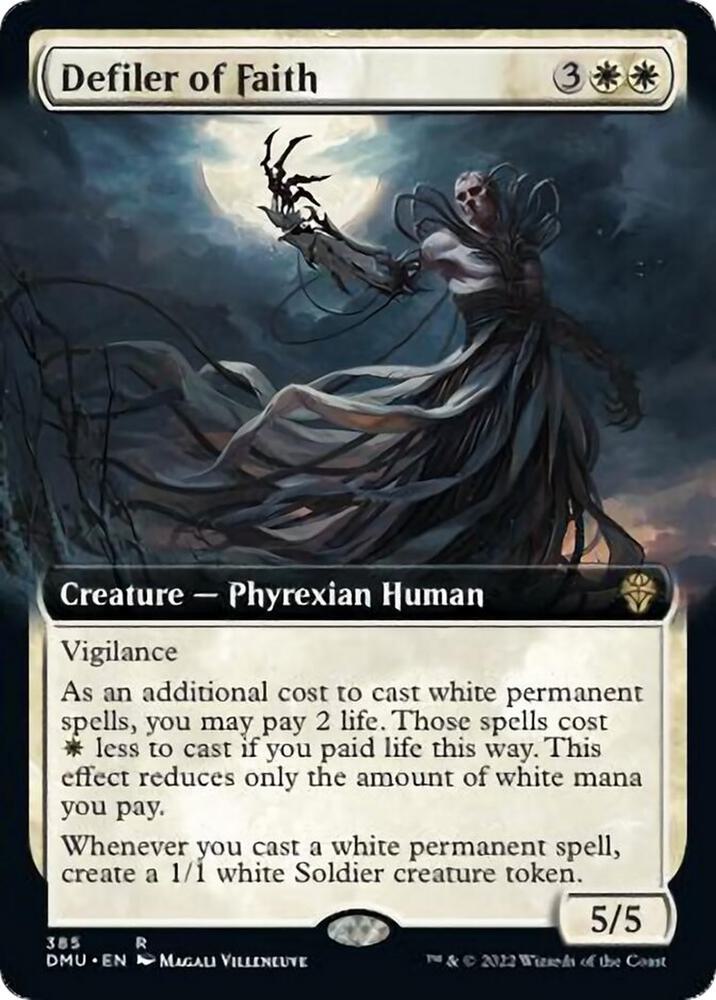 Defiler of Faith (Extended Art) 385 card from Dominaria United