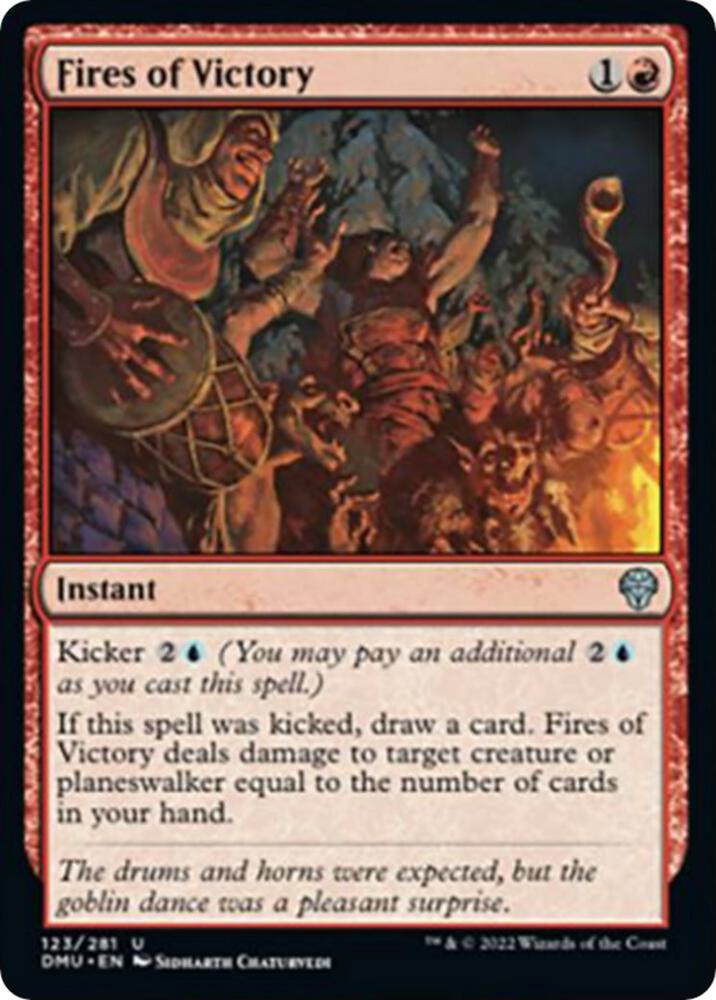 Fires of Victory 123 card from Dominaria United