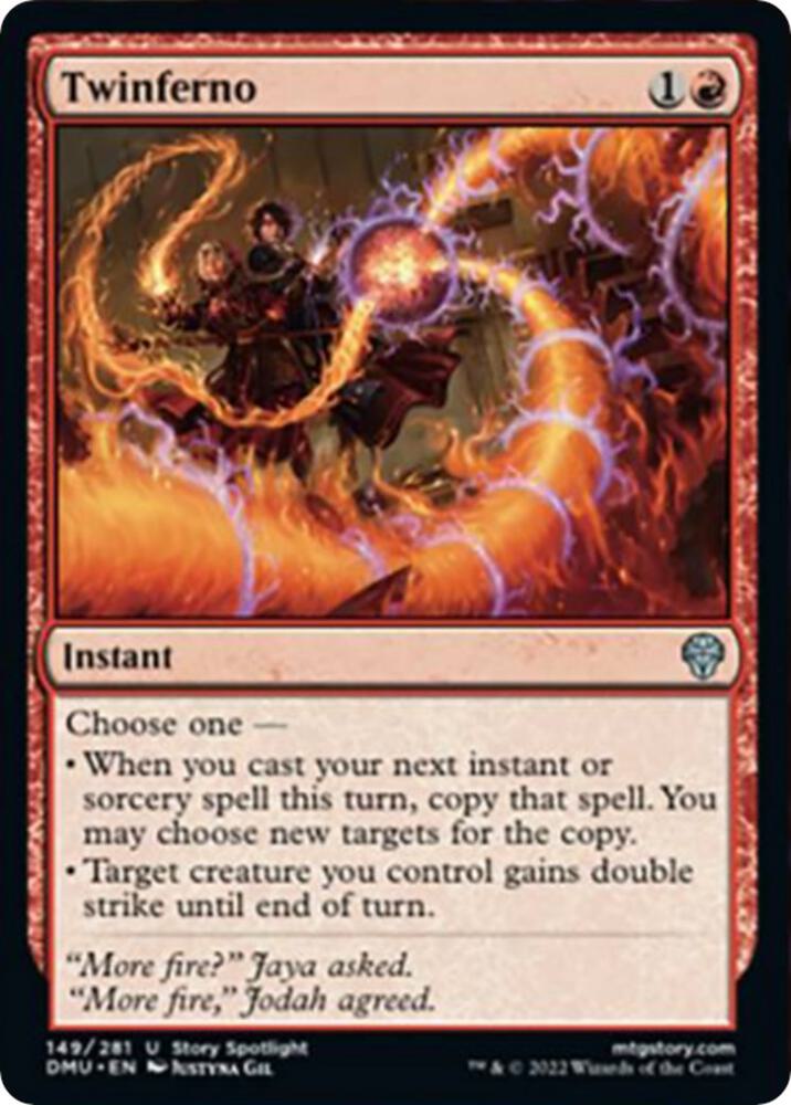 Twinferno 149 card from Dominaria United