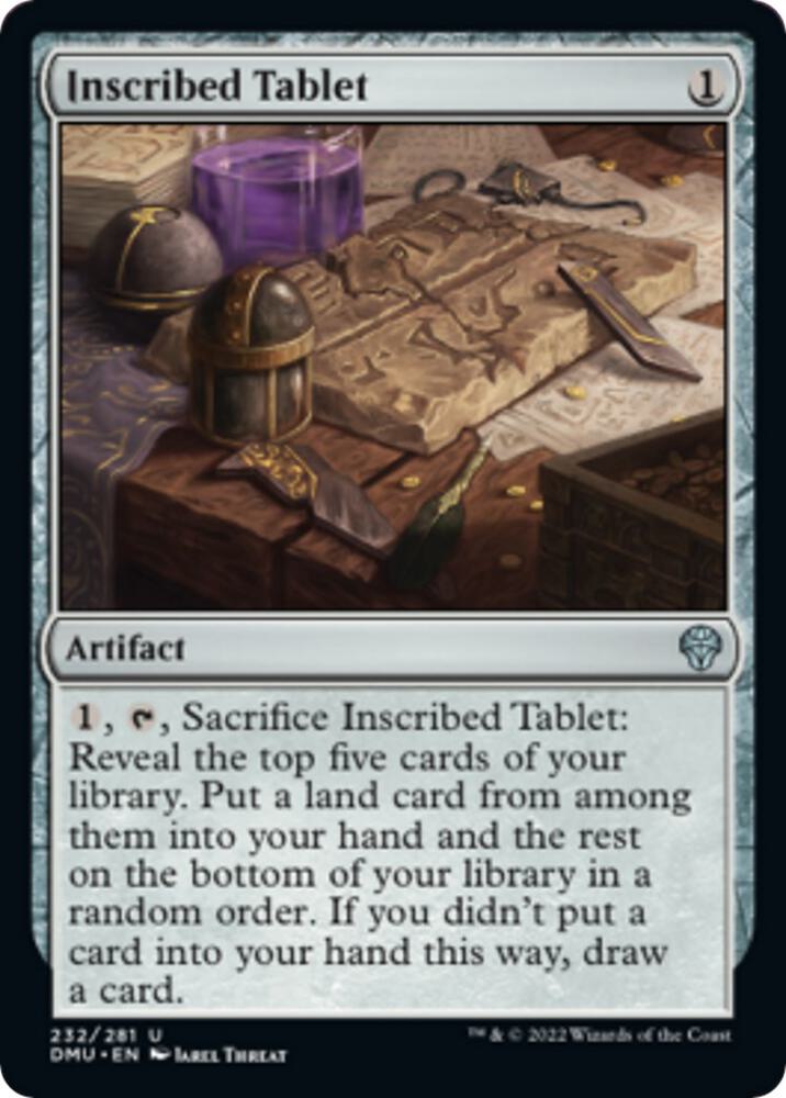 Inscribed Tablet 232 card from Dominaria United