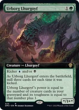 Urborg Lhurgoyf (Extended Art) 420 card from Dominaria United