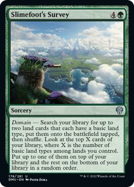 Slimefoot's Survey 178 card from Dominaria United