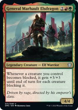 General Marhault Elsdragon 31 card from Commander: Dominaria United