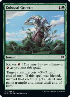 Colossal Growth 158 card from Dominaria United