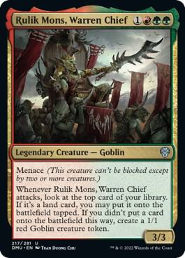Rulik Mons, Warren Chief 217 card from Dominaria United