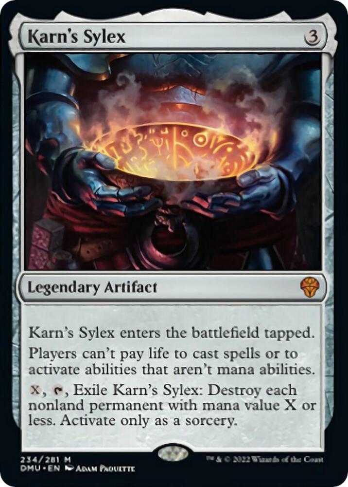 Karn's Sylex 234 card from Dominaria United