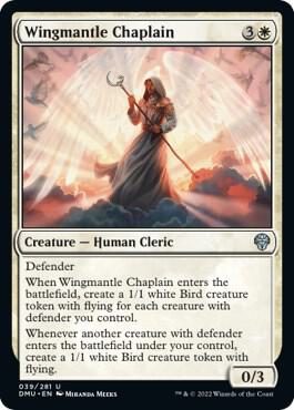 Wingmantle Chaplain 39 card from Dominaria United