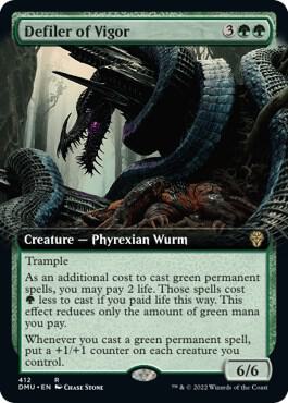 Defiler of Vigor (Extended Art) 412 card from Dominaria United