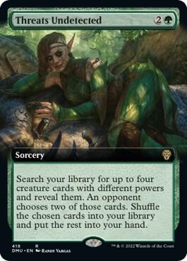 Threats Undetected (Extended Art) 419 card from Dominaria United