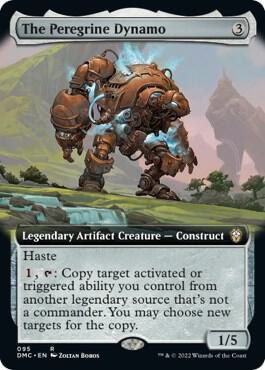 The Peregrine Dynamo (Extended Art) 95 card from Commander: Dominaria United