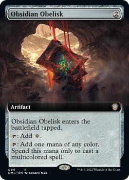 Obsidian Obelisk (Extended Art) 94 card from Commander: Dominaria United