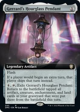 Gerrard's Hourglass Pendant (Extended Art) 93 card from Commander: Dominaria United