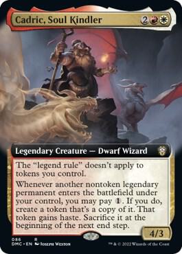 Cadric, Soul Kindler (Extended Art) 86 card from Commander: Dominaria United
